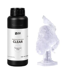 3D Printer Resin Clear Resin, High Transparency Resin, 405nm Standard Photopolymer Resin, Yellowing Resistance and Wide Compatibility 3D Printing Resin, 1KG - Clear