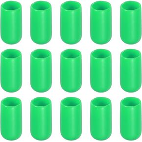 Screw Thread Protector Cover Rubber End Caps, [for Screw, Bolt] - 1/4"(6mm) ID/Green/100pcs