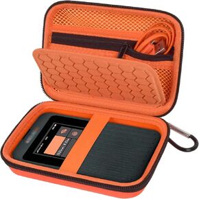 Hard Case Compatible with SIMO Solis 5G WiFi Mobile Hotspot, Travel Router for Hotel WiFi Storage Holder Bag with Mesh Pocket for Charger USB Cable and Accessories (Box Only) - Black