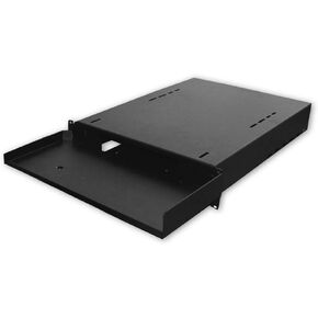 Quest Manufacturing Keyboard Shelf With Reversible Mouse Tray, 1 Unit, 19" x 8"D, Black (ES1019-0108)