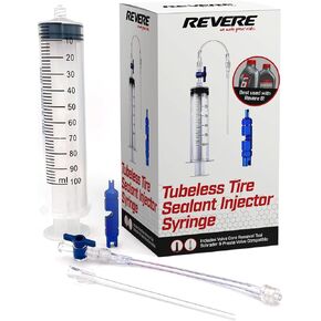 Revere Bicycle Tubeless Tire Sealant Injector Syringe And Presta Core Valve Removal Tool