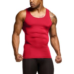 TSLA Men's Athletic Compression Sleeveless Tank Top, Cool Dry Sports Running Basketball Workout Base Layer
