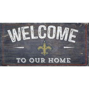 Fan Creations Welcome New Orleans Saints Distressed 6 x 12, Multi