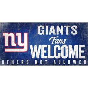 Fan Creations New York Giants Fans Welcome Sign, Multi