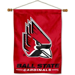 Ball State Cardinals Banner with Hanging Pole