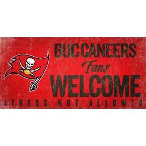 Fan Creations Sign Tampa Bay Buccaneers Fans Welcome, Multi
