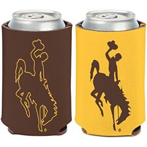 WinCraft NCAA University Wyoming Cowboys 1 Pack 12 oz. 2-Sided Can Cooler
