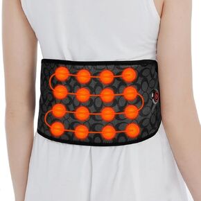 UTK Heating Pad for Lower Back Pain Relief, Cordless Far Infrared Heating Pad for Back Pain Relief, Wireless Heating Belt for Waist, Lumbar, Abdomen, Electric 3 Heat Settings Up to 149℉