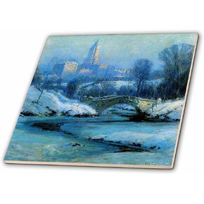 3dRose ct_35944_4 NY Central Park Painting-Ceramic Tile, 12-Inch