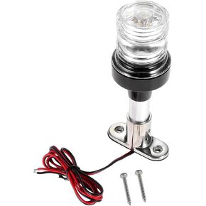 LED Boats Navigation Light Boat Anchor Light, Marine Waterproof Stern Anchor Light DC12~24V Sailing Signal Light 4000~4500K White (Size: 6inch)