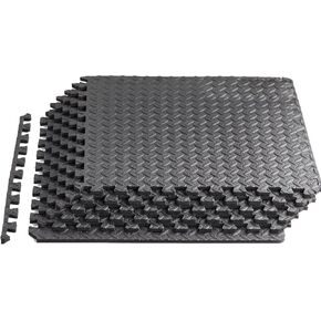 Foam - EVA Foam Interlocking Mats - Black - 3/4" Thick, 24 Square Feet in Kuwait