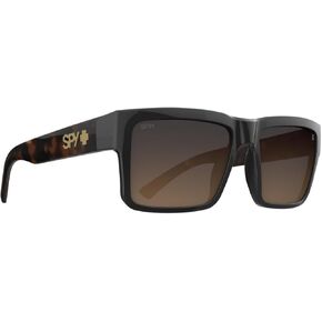 SPY Unisex-Adult Round Montana Black/Honey Tort Happy Dark Brown Fade, Multi, One Size
