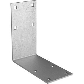 Dock Outside Corner, Hardware Heavy Duty Boat Dock Steel Corner Plate, Galvanized, 10.25x5x10.25" L Right Angle Bracket Joint Corner Braces with 1/2" Holess, Thickness 6mm - NO Carriage Bolts