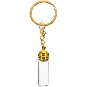 1Pcs Glass Bottle Pendant DIY Empty Vial Keychain Glass Wishing Bottle keyring Mini Perfumes Bottle Keychaim Memorial Urn Cremation Jewelry