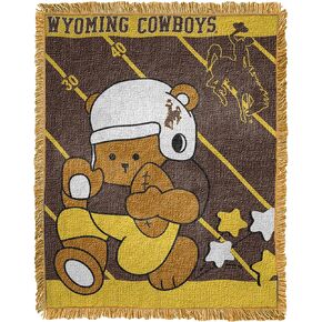 Northwest Officially Licensed NCAA Wyoming Cowboys Fullback Jacquard Baby Throw Blanket, 36" x 46", Multi Color