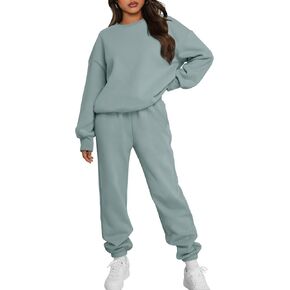 Trendy Queen Sweatsuits Women 2 Piece Outfits Two Piece Crewneck Sweatshirts Sets Lounge Fall Sweatpants 2024 Tracksuits