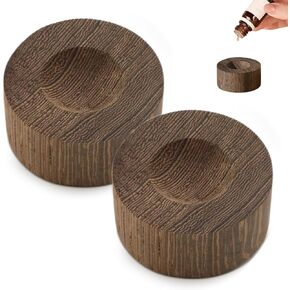 Wooden Essential Oil Diffuser – 2 PCS Wenge Wood Aromatherapy Diffuser, Small Cylinder Passive Diffuser for Home Office Car Wardrobe Yoga Hall and SPA