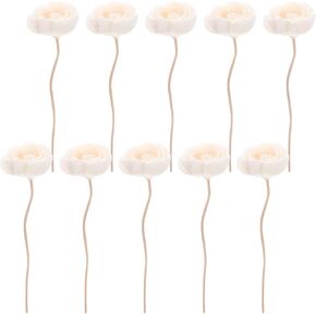 10pcs Aromatherapy Diffuser Artificial Flower Diffuser Sticks Reed Diffuser Stick Scent Diffuser Oil Duffuser Decorative Diffuser Flower Accessory Rose Brown Fragrance Rattan
