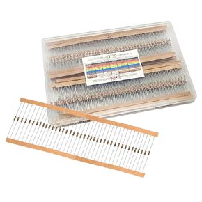3120pcs 156 Values Metal Film Resistor Kit Minidodoca 1 Ohm-10M Ohm 1/4W 0.25 watt ±1% Tolerance Fixed Resistors Assortment Kit RoHS Compliant 100 1000 1k 10k 100k ohm Resistor Pack for DIY Projects
