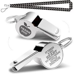 Whistle Thank You Teacher Gifts Teacher Appreciation Gifts Whistle for Coaches Teachers Whistle Emergency Coach Referee Lifeguard Loud Whistle for Men Teacher Referees Coaches Whistle with Lanyard.