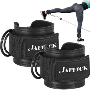 Jaffick Ankle Weights Straps For Cable Machines Women, Gym Glute Workouts, Lower Body Exercises - Adjustable Leg Straps With Neoprene Padding