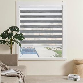Cordless Zebra Blinds Window Blind Zebra Shade Blinds for Windows Roller Sheer Shades Privacy Light Filtering Shades for Home Kitchen Bathroom (Width 20'' X Height 72'' White)