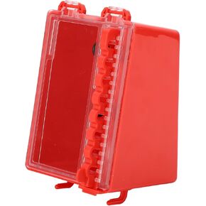 Lockout Tagout Box,Portable Safety Group Padlock Box Wall Mount Group Lock Box Red Lock Box with 8 Hole Key Station with Transparent Panel, NOENNULLwx4f2z89rt