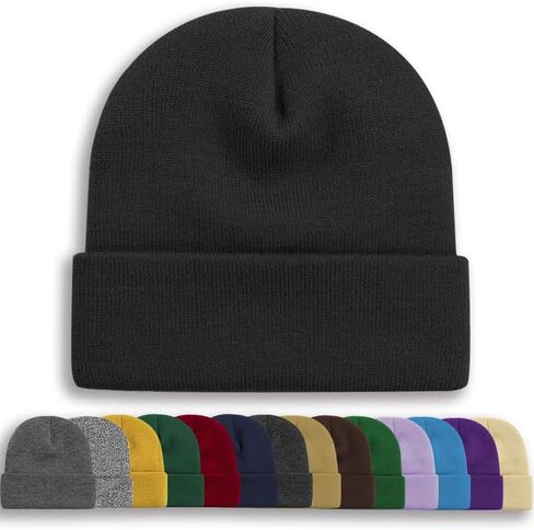 Rosoz Unisex Beanie Winter Knitted Skull Cuffed Soft Warm Hat for Men/Women Slouchy Ski Watch Cap in Saudi Arabia