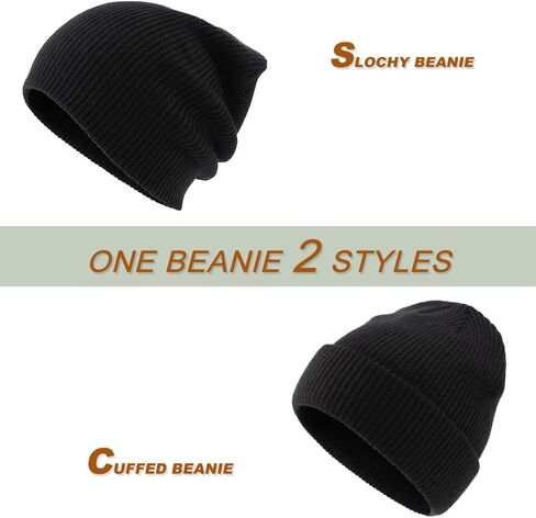 Rosoz Unisex Beanie Winter Knitted Skull Cuffed Soft Warm Hat for Men/Women Slouchy Ski Watch Cap in Saudi Arabia