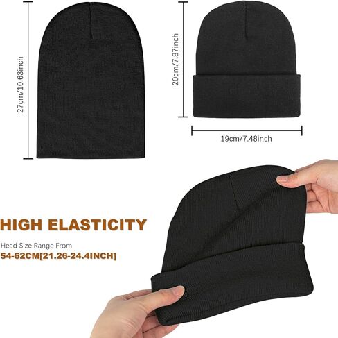 Rosoz Unisex Beanie Winter Knitted Skull Cuffed Soft Warm Hat for Men/Women Slouchy Ski Watch Cap in Saudi Arabia