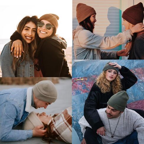 Rosoz Unisex Beanie Winter Knitted Skull Cuffed Soft Warm Hat for Men/Women Slouchy Ski Watch Cap in Saudi Arabia
