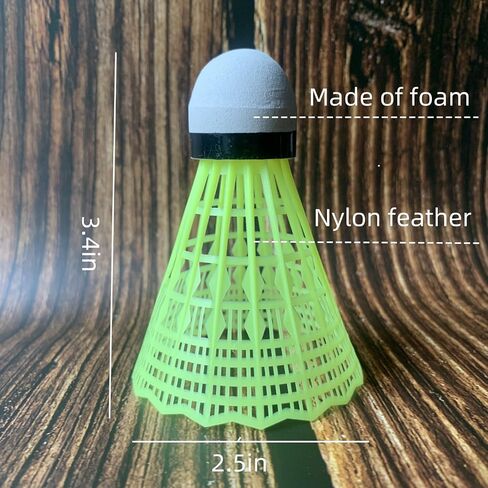 24 Packs Nylon Badminton Shuttlecocks Birdies Nylon Feather Shuttlecocks Badminton Birdies Great Stability ＆ Durability Indoor Outdoor Sports Hight Speed Training Badminton Balls in Saudi Arabia