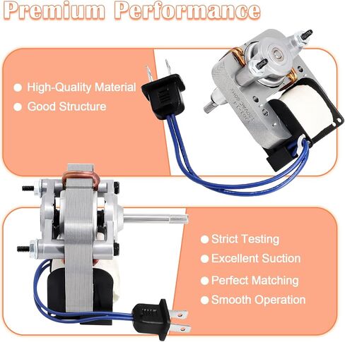 محرك مروحة Hiorucet BP27 وعجلة منفاخ لـ Nutone Broan 688 663 678 671 659 662 668 670 689 669 مروحة تهوية 688-C، 678-C، 688-E، N678-C، 678-F، 678-D قطع غيار مروحة عادم الحمام ، 50 قدم مكعب في الدقيقة in Kuwait