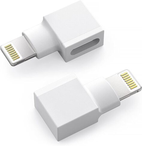 Right Angle Lightning Adapter Compatible with Lifeproof,Otterbox Case - 90 Degree Male to Female,2-Pack in Saudi Arabia