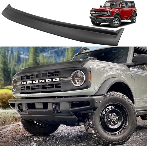 منحرف غطاء محرك السيارة لعام 2021 2022 2023 2024 ملحقات فورد برونكو 2/4 غطاء محرك السيارة واقي الحجر (أسود غير لامع) in Kuwait