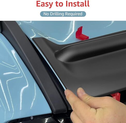 منحرف غطاء محرك السيارة لعام 2021 2022 2023 2024 ملحقات فورد برونكو 2/4 غطاء محرك السيارة واقي الحجر (أسود غير لامع) in Kuwait