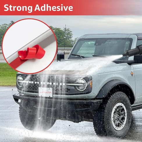 منحرف غطاء محرك السيارة لعام 2021 2022 2023 2024 ملحقات فورد برونكو 2/4 غطاء محرك السيارة واقي الحجر (أسود غير لامع) in Kuwait