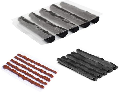 15 قطعة لـ 3 أحجام دراجة طقم إصلاح الإطارات بدون أنابيب شرائط حبل عبوات المقابس 1.5 مم 3.5 مم 6 مم ثقب الطوارئ مسطح لدراجات الطرق والدراجات الجبلية باللون الأسود والبني in Kuwait