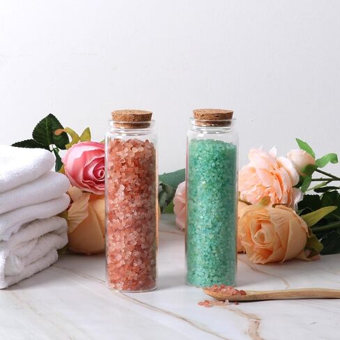 برطمانات زجاجية صغيرة بأغطية من الفلين 50 مل، مجموعة برطمانات زجاجية صغيرة مكونة من 12 قطعة، زجاجات زجاجية مع سدادات من الفلين، برطمانات رمل، برطمانات تعويذة، زجاجات جرعة، برطمانات زجاجية صغيرة للحرف اليدوية، الديكور، هدايا الحفلات in Kuwait