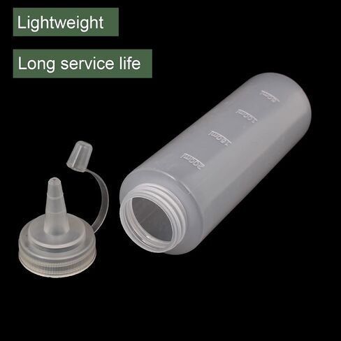 YOKIVE 2 Pcs Squeeze Sauce Bottle, Condiment Container with Sharp Mouth | Seasoning Storing, Great for Kitchen, Home, Daily Use (Clear, 200ML) in Saudi Arabia