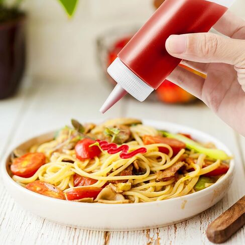 15 PCS Plastic Squeeze Bottles,4 Oz Squeeze Bottle,Food Grade Squeeze Condiment Bottles,Plastic Bottles with Squeeze Red Tip Caps 2 Labels 1 Pen for Sauces Condiments BBQ Arts Crafts in Kuwait