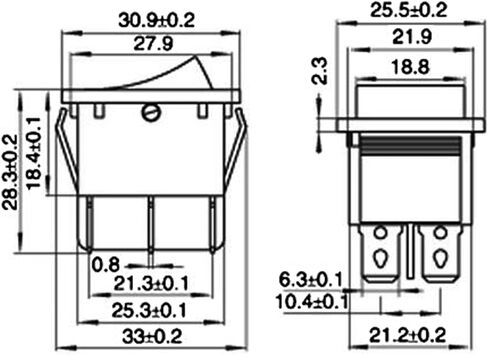 5 حزمة مفتاح الطاقة الروك KCD4 16A / 30A 125V / 250V AC 4 دبوس 2 موقف المفاجئة في / قبالة المفاجئة الروك قارب التبديل زر أسود KCD4-201 للسيارات السيارات قارب الأجهزة المنزلية in Kuwait