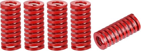 uxcell 3D Printer Die Spring, 5pcs 25mm OD 30mm Long Spiral Stamping Medium Load Compression Mould Die Springs for 3D Printer Electric Part, Red in Saudi Arabia