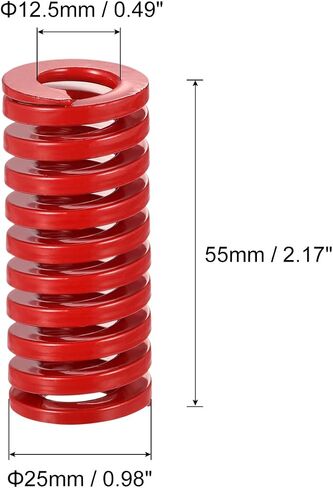 uxcell 3D Printer Die Spring, 5pcs 25mm OD 30mm Long Spiral Stamping Medium Load Compression Mould Die Springs for 3D Printer Electric Part, Red in Saudi Arabia
