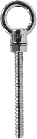 Threaded Eyebolts,Heavy Duty Long Threaded Eye Bolts,Stainless Steel Marine Grade Shoulder Lifting Ring with Nuts Washers 5 Pack M10*120 in Saudi Arabia