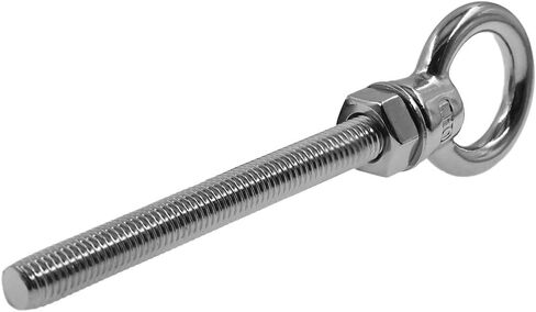 Threaded Eyebolts,Heavy Duty Long Threaded Eye Bolts,Stainless Steel Marine Grade Shoulder Lifting Ring with Nuts Washers 5 Pack M10*120 in Saudi Arabia