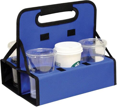 Preferred Nation Reusable Cup Carrier/Caddy (Set of 2), Holds 6 Soda Coffee Cups or Cans, Sturdy Frame and Solid Base, Foldable Convenient Easy to Carry | Great for Food Delivery in Saudi Arabia