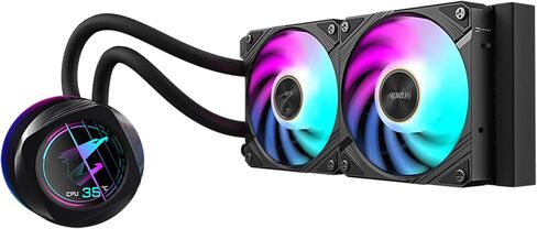 AORUS WATERFORCE X II 360 Liquid CPU Cooler, 360mm Radiator with 3X 120mm Low Noise ARGB Fans, Compatible with Intel LGA1700 and AMD AM5(GP-AORUS WATERFORCE X II 360) in Kuwait