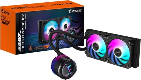 AORUS WATERFORCE X II 360 Liquid CPU Cooler, 360mm Radiator with 3X 120mm Low Noise ARGB Fans, Compatible with Intel LGA1700 and AMD AM5(GP-AORUS WATERFORCE X II 360) in Kuwait