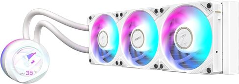 AORUS WATERFORCE X II 360 Liquid CPU Cooler, 360mm Radiator with 3X 120mm Low Noise ARGB Fans, Compatible with Intel LGA1700 and AMD AM5(GP-AORUS WATERFORCE X II 360) in Kuwait